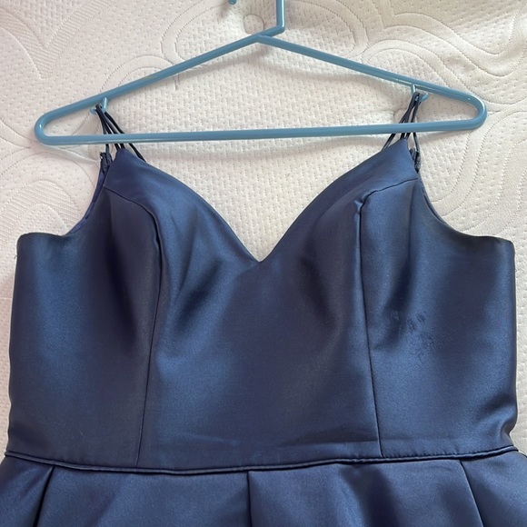 Alyce Paris - 3764 V Neckline Mikado Fit and Flare Cocktail Dress - Picture 6 of 9